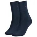 Produktbild: Tommy Hilfiger Socken TH WOMEN SOCK CASUAL 2P (2-Paar, 2 Paar) mit flacher Zehennaht blau 35-38