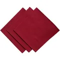 Produktbild: Daloual 3er Pack Servietten 45cm x 45cm aus 100% Baumwolle in Weinrot