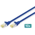 Produktbild: DIGITUS Patchkabel, Cat6a, S/FTP, RJ-45/RJ-45, 2m, blau, 10er-Pack