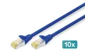Produktbild: Digitus CAT 6A S/FTP Patchkabel, 10 Stück Netzwerkkabel