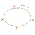 Produktbild: Purelei® - Akala Fußkettchen Damen – Edelstahl 18K vergoldet/rosé/silber – Mit echten Süßwasserperlen & Muschelanhängern – Verstellbar 21–25 cm – Sommerliches Fußband (Rosegold)