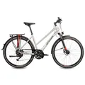 Produktbild: Airtracks Damen Trekking Fahrrad 28 Zoll Trekkingrad TR.2845L-C NEW 2x9 Gang Shimano CUES RD-U3020 Shadow - Silber Rahmenhöhen 48cm 52cm - (48cm (Körpergröße 155-170cm))