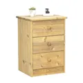 Produktbild: ebuy24 Nelly 3 Schubladen gebeizt Kiefer, gebeitzt. | modernes skandinavisches Design | hochwertige Verarbeitung | stilvoll | ideal für Wohn- & Schlafzimmer – Kommode – 42x57x35 cm – Farbe