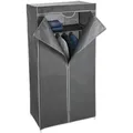 Produktbild: Stoff Kleiderschrank Grau 160 Cm - Stoffschrank Faltschrank Garderoben Schrank