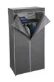 Produktbild: Spetebo Kleiderschrank Stoff Kleiderschrank grau - 160 x 75 cm (Stück, 1-St., Kleiderschrank) Mobiler Schrank mit Kleiderstange