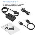 Produktbild: Scart auf HDMI Konverter mit HDMI Kabel und Scart Kabel, 720P 1080P, Schwarz