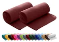 Produktbild: wometo 2er Set Polar Fleecedecke 130x160 Oeko-TEX ca. 400g dunkelrot