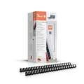 Produktbild: Peach Plastikbinderücken A4 - 16mm - 145 Blatt - 100 Stück - schwarz - PB416-02