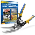 Produktbild: S&R Blechschere Linksschnitt 280mm – Durchlaufblechschere aus Hochleistungsstahl mit CrMo-Stahlklingen, induktionsgehärtet 60–62 HRC, 48mm Schnittleistung – ergonomisch, Anti-Rutsch-Griffe, Sicherheit