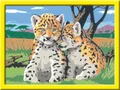 Produktbild: Ravensburger CreArt 28486 - Kleine Leoparden - Malen nach Zahlen für Kinder ab 9 Jahre, Malset mit Rahmen, Pinsel und Acrylfarben, Geschenk für Mädchen und Jungen
