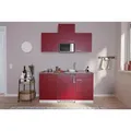 Produktbild: Respekta Miniküche Singleküchen, Rot, Kunststoff, 1,1 Schubladen, seitenverkehrt montierbar, nur wie online abgebildet bestellbar, 150 cm, Made in Germany, links aufbaubar, rechts aufbaubar, Küchen, Miniküchen