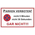 Produktbild: Warn- und Hinweissschild Parken verboten 25 cm x 15 cm PST