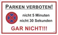 Produktbild: Hermann Schütz Schild Parken verboten...   Aufkleber & Sticker