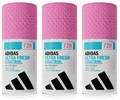 Produktbild: ✅ adidas Ultra Fresh CONTROL Deo Roll On Deoroller 72h Antitranspirant 3x 50ml ✅