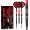 Produktbild: RED DRAGON Darts – Professioneller Spieler – Jonny Clayton Hiraeth 23g - 90% Wolfram Stahlspitze Dart-Set mit Dart Flüge und Dartschäfte