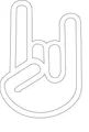 Produktbild: Devil Rock 'n' Roll Hand Sticker Aufkleber 2 Stück! Musik Bands ca. 8x5,5cm