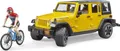 Produktbild: Jeep Wrangler Rubicon Unlimited (gelb/schwarz, Inkl. Mountainbike und Radfahrer)