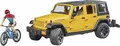 Produktbild: Bruder Jeep Wrangler Rubicon Unlimited mit Mountainbike und Radfahrer 02543