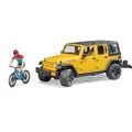 Produktbild: Bruder 02543 - Jeep Wrangler Rubicon Unlimited mit 1 Mountainbike und Radfahrer