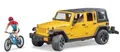 Produktbild: BRUDER, JEEP Wrangler Rubicon mit Fahrrad und Radfahrer, 1/16, BRU2543