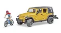 Produktbild: BRUDER 02543 Jeep Wrangler Rubicon Unlimited, 1 Mountainbike + Radfahrer/Neu
