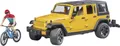 Produktbild: Bruder 2543 Jeep Wrangler Rubicon Unlimited mit 1 Mountainbike und Radfahrer