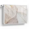 Produktbild: DEQORI Magnetfolie für Heizung 80x60 cm | Motiv Zarte Blattstrukturen | dekorative Magnetmatte Heizkörper Schutz Verkleidung | Magnet Deko-Folie selbstklebend, magnetisch & beschreibbar