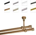 Produktbild: Gardinenstange Vorhangstange 19 mm mit Endkappen, einfache Montage,  Decke, 2-läufig, Kupfer, 280 cm