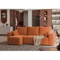Produktbild: 4ALLHOME Ecksofa mit Schlaffunktion TOBI, Couch, Sofa mit Bettkasten, Eckcouch, L-Form Velo 627 Kupfer - Kupfer