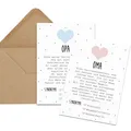 Produktbild: Postkarten OMA + OPA Definition inkl. Briefumschlag Du wirst Oma Du wirst Opa