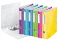 Produktbild: Leitz Qualitäts-Ordner 180° Active WOW, 5er Pack, A4, Schmal, Abgerundeter Rücken, 6,5 cm breit, Gummibandverschluss, Leichtes Polyfoam, Plastik-Ordner, WOW Serie, Farblich sortiert, 11070099