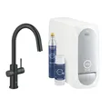 Produktbild: Grohe Blue Home Duo 31541KS0 - L-Auslauf Starter Kit mit 3 Jahre Garantie, mit herausziehbarem Auslauf, Velvet Black
