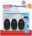 Produktbild: Tesa Black Hooks S Powerstrips Klebehaken Small Oval (B x H) 14mm x 34mm Schwarz Inhalt: 3St.