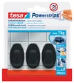 Produktbild: tesa Powerstrips Haken SMALL Oval schwarz 3 Haken + 4 Powerstrips