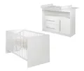 Produktbild: roba Kinderzimmer-Set »Maren« mit breiter Wickelkommode - 117x75x98cm - weiß - Holz / Metall