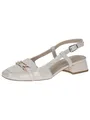 Produktbild: CAPRICE Damen Slingback-Loafer aus Leder Kleiner Absatz, Cremefarben (Snow Naplak), 39 EU