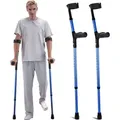 Produktbild: Unterarmgehstützen für Erwachsene,Aluminium-Gehstützen mit 11-facher Höhenverstellung und 4-stufiger Obermanschette,leichte,zusammenklappbare