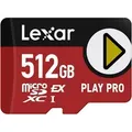 Produktbild: Lexar PLAY PRO microSDXC, 512 GB, MicroSDXC, Klasse 3, UHS-I, 900 MB/s, 600 MB/s