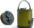 Produktbild: 2-in-1 Wasserkanister faltbar mit Hahn - tragbarer Wasserkanister für Trinkwasser beim Camping & Festival - praktischer Falteimer für Wohnmobil oder Wohnwagen