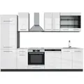 Produktbild: Vicco Küchenzeile, Weiß Hochglanz, Anthrazit, Holzwerkstoff, Küchenblock,Rechteckig, 300x81.6x60 cm, Küchen, Küchenzeilen & Küchenblöcke, Küchenzeilen ohne Geräte