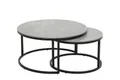 Produktbild: Couchtisch 2er Set Marmoroptik Grau / Schwarz