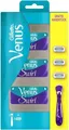 Produktbild: Gillette Venus Deluxe Smooth Swirl Damenrasierer – 5 Klingen, FlexiBall, SkinCushion Gleitstreifen, sanfte & gründliche Rasur
