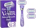 Produktbild: Gillette Venus Deluxe Smooth Swirl Damen Hautschutz Rasierer + 3 Rasierklingen