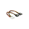 Produktbild: 85237 - Kabel Power Molex 4 Pin Stecker zu 2x SATA 15 Pin Buchse...