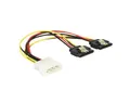 Produktbild: Delock 85237  Y-Strom Kabel Molex Buchse auf 2x SATA Stecker 20cm
