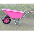 Produktbild: Schubkarre Gartenkarre rosa 100 L 250 kg Gartenschubkarre Schiebkarre Kunststoff