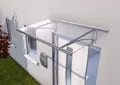 Produktbild: Gutta Pultvordach PT/GR | Edelstahl | Haustürvordach 1600 x 900 mm Acrylglas