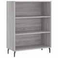Produktbild: Regal Bücherregal Regalschrank Grau Sonoma 69,5x32,5x90 Cm Spanplatte