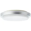 Produktbild: BRILLIANT zeitlose LED Außendeckenleuchte DEVORA | silber | Kunststoff Ø 28 cm | 12W 1600 Lumen 3000 Kelvin | IP65
