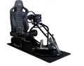 Produktbild: SIM Racing Cockpit Seat Pro Sim Rig SCHWARZ | Gaming Simulator Cockpit | Rennsimulator Lenkradständer Carbonfaser Optik Schwarz